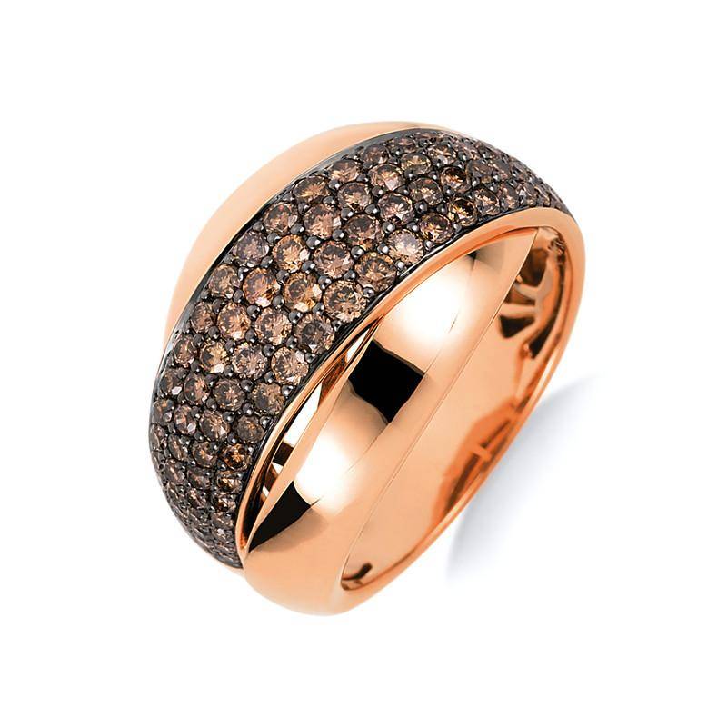 Ring 750/18k Rotgold Diamant 1.36ct. Damen Gold ONE SIZE von MUAU Schmuck