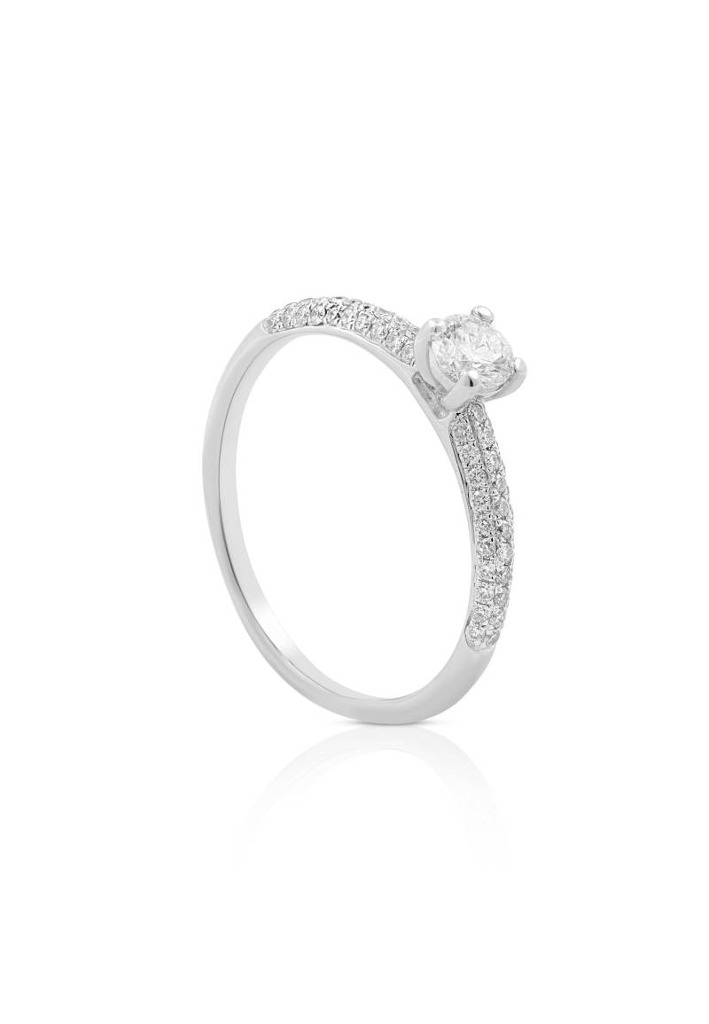 Ring Diamant 0.24ct. Weissgold 750 Damen Silber 54 von MUAU Schmuck