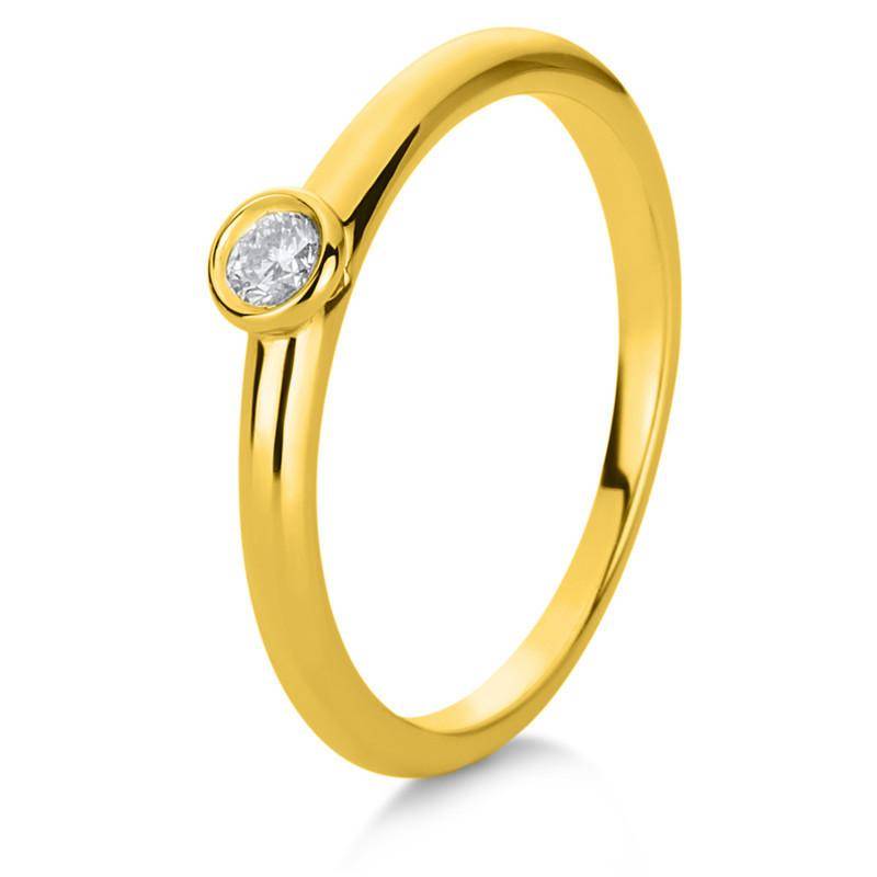 Solitär-ring 750/18k Gelbgold Diamant 0.5ct. Damen Gelbgold ONE SIZE von MUAU Schmuck