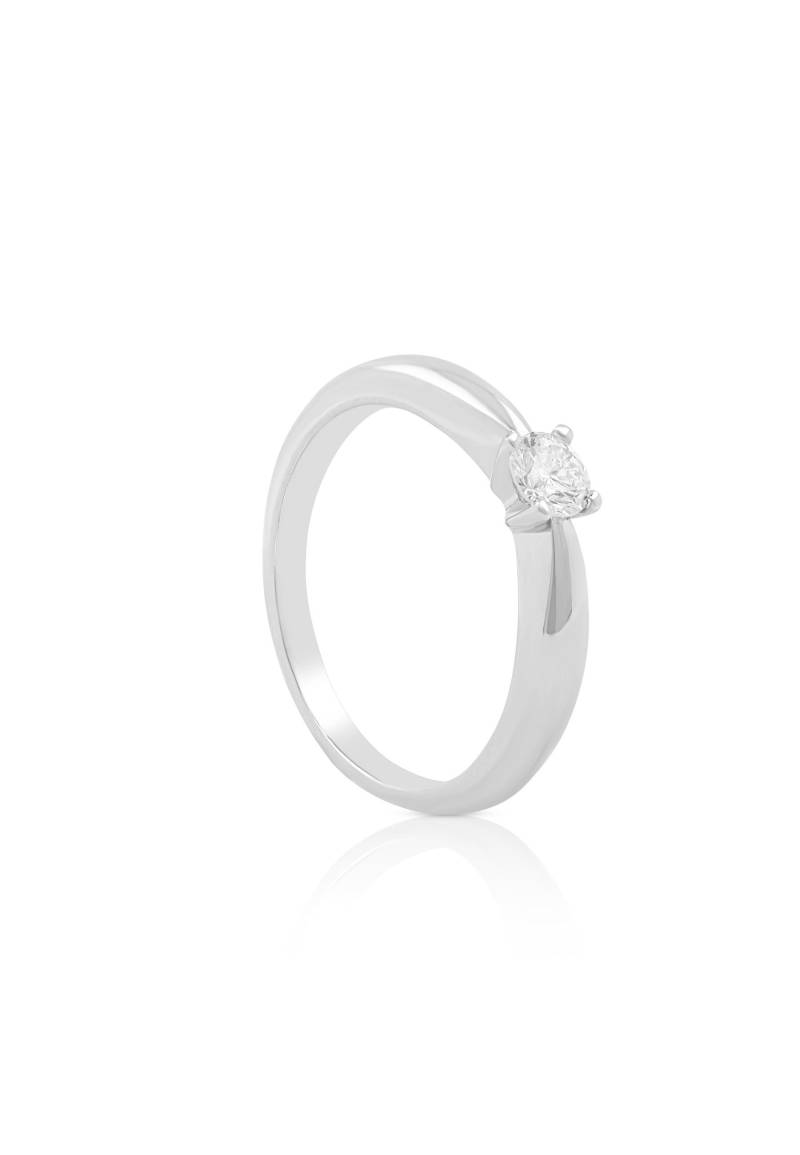 Solitaire Ring Diamant 0.25ct. Weissgold 750 Damen Silber 54 von MUAU Schmuck