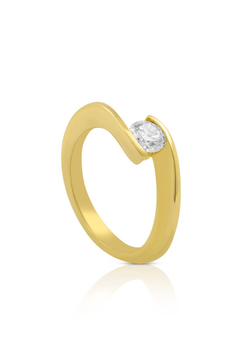 Solitaire Ring Diamant 0.50ct. Gelbgold 750 Damen Gelbgold 56 von MUAU Schmuck