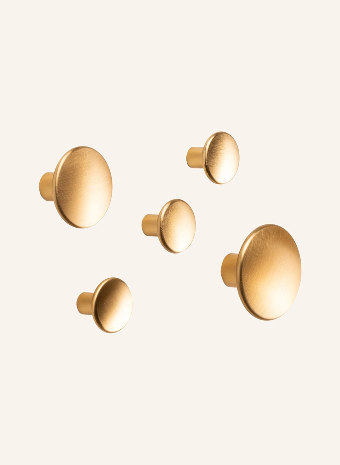 Muuto 5-Tlg. Wandhaken-Set Dots Metal gold von MUUTO