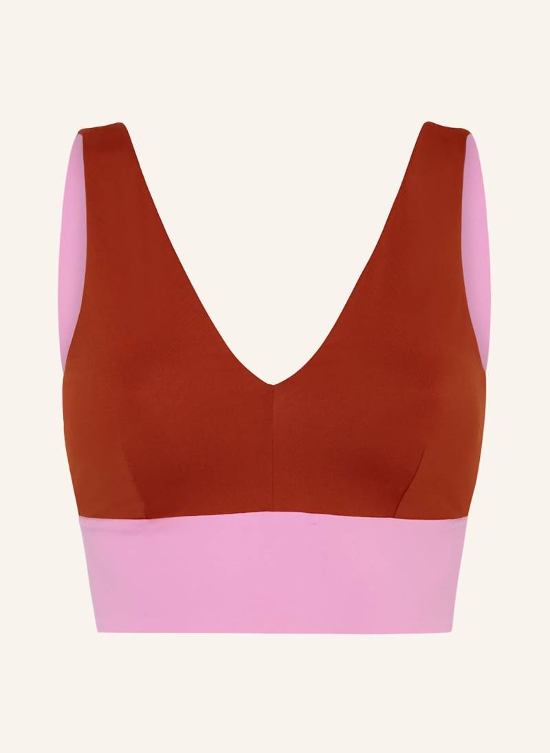 Mymarini Bralette-Bikini-Top Yogatop Zum Wenden Mit Uv-Schutz 50+ pink von MYMARINI