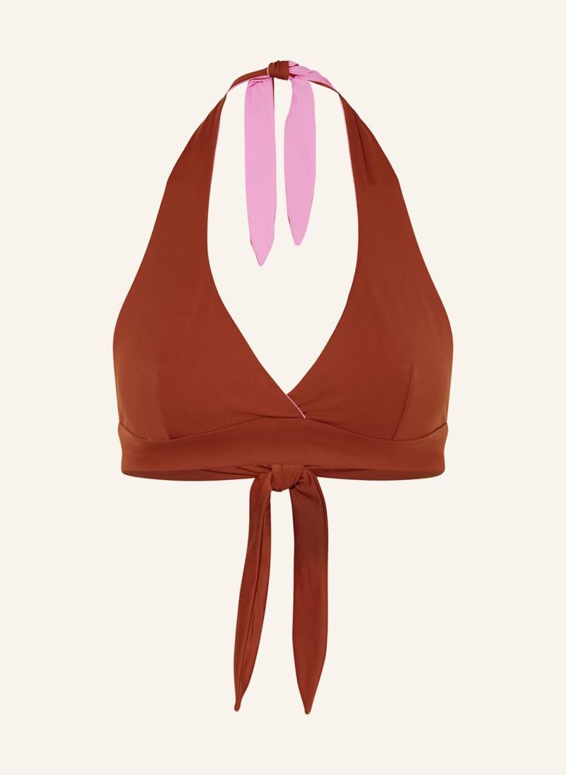 Mymarini Neckholder-Bikini-Top Neckholder Top Zum Wenden Mit Uv-Schutz 50+ pink von MYMARINI