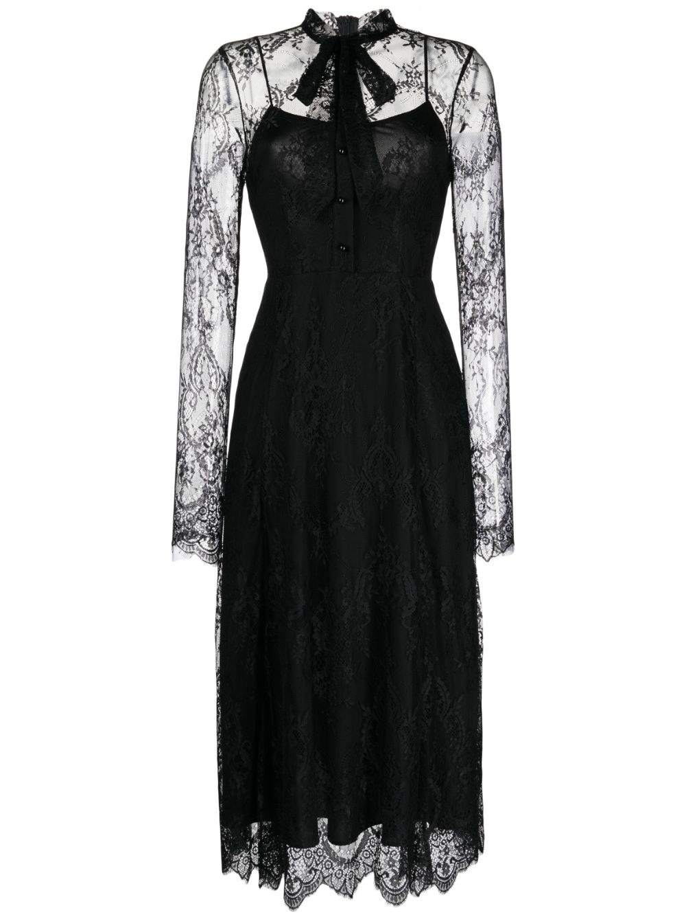 Macgraw Immortal Chantilly-lace midi dress - Black von Macgraw