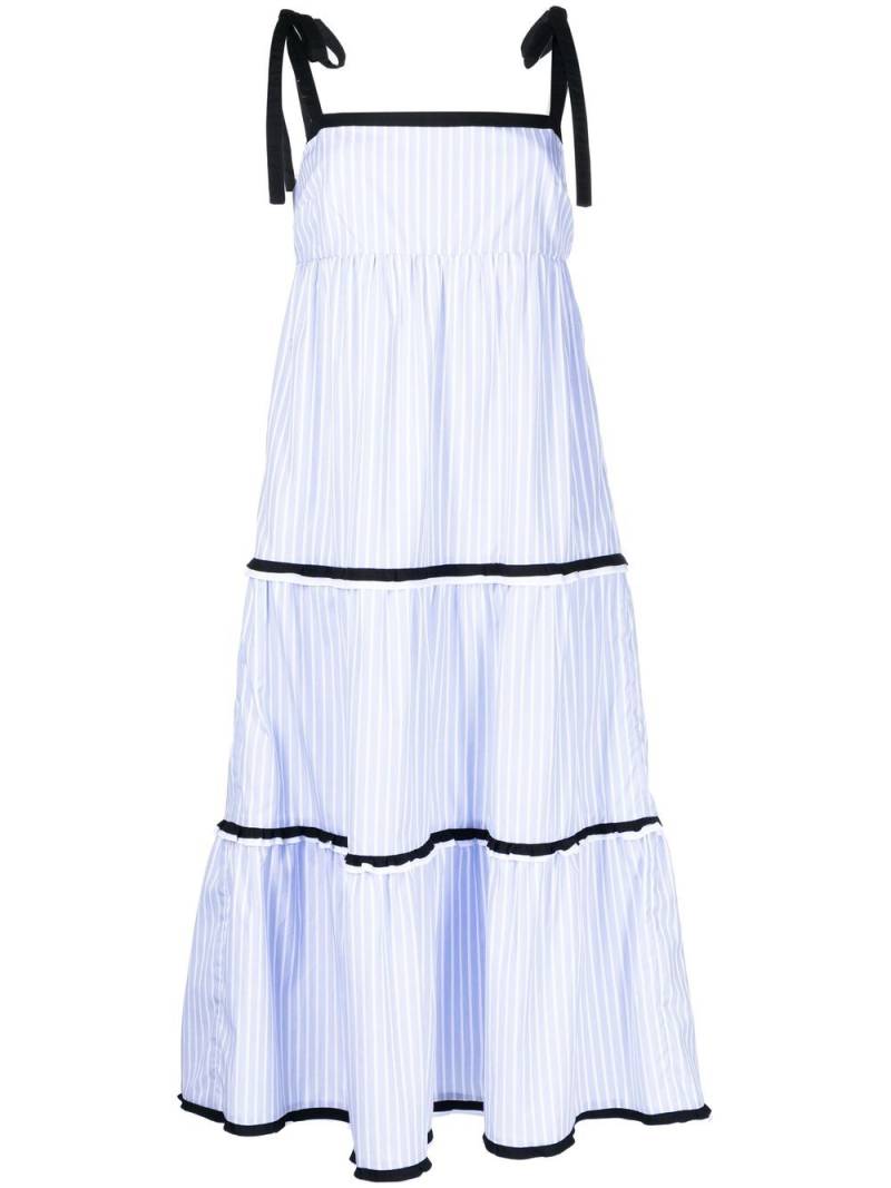 Macgraw Lulu tiered midi dress - Blue von Macgraw