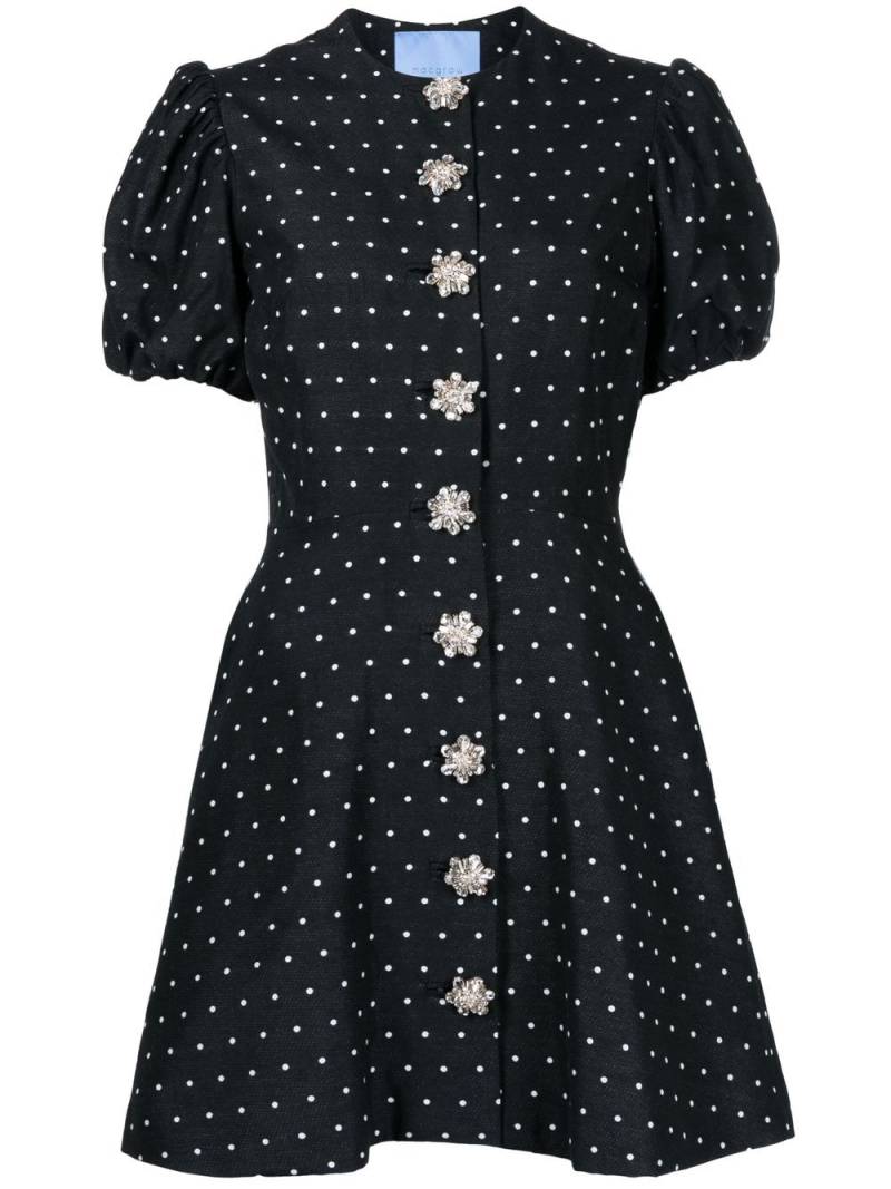 Macgraw Sorbet polka-dot embroidered dress - Black von Macgraw