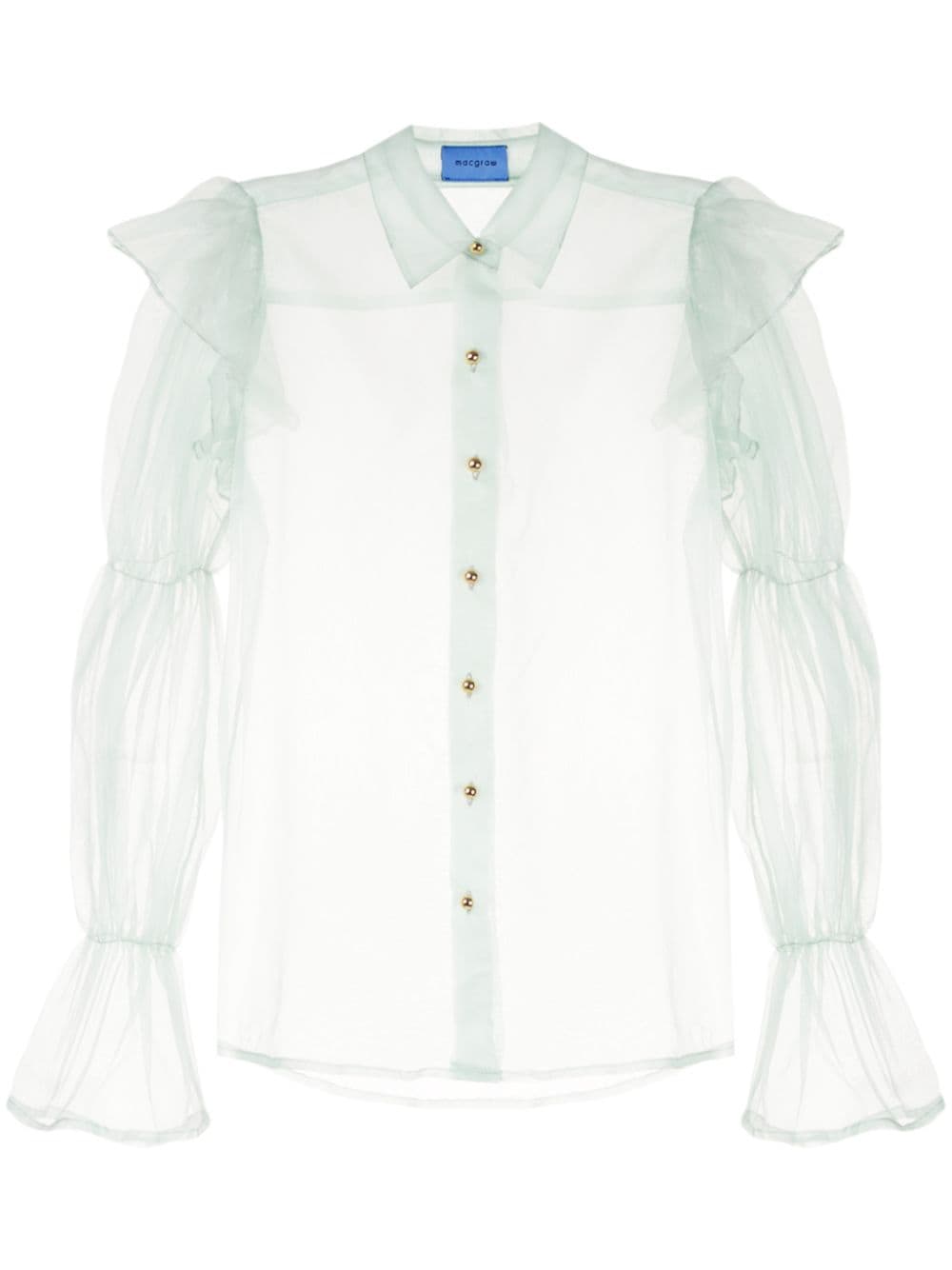 Macgraw Souffle sheer blouse - Green von Macgraw