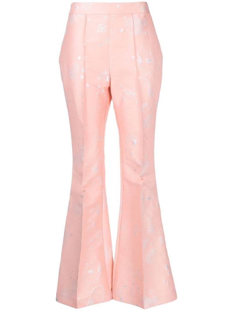 Macgraw Stereotype jacquard flared trousers - Pink von Macgraw