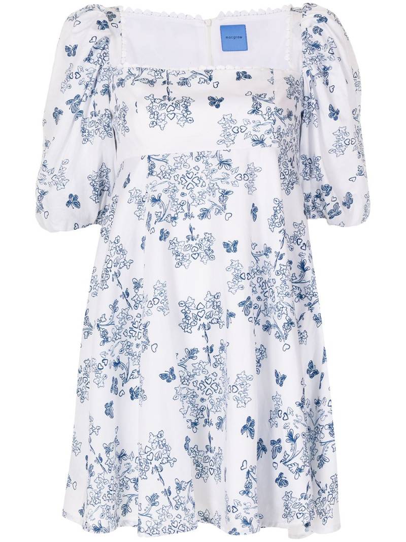 Macgraw Vienna porcelain print dress - Blue von Macgraw