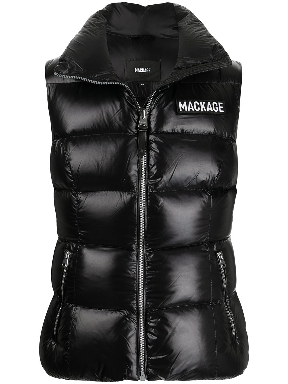 Mackage chest logo-patch gilet - Black von Mackage