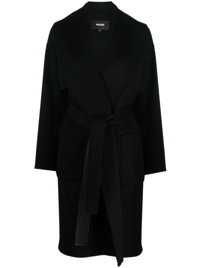 Mackage shawl-lapels belted wool coat - Black von Mackage