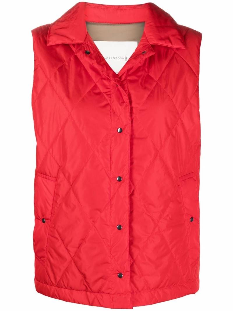 Mackintosh ANNABEL sleeveless quilted jacket - Red von Mackintosh