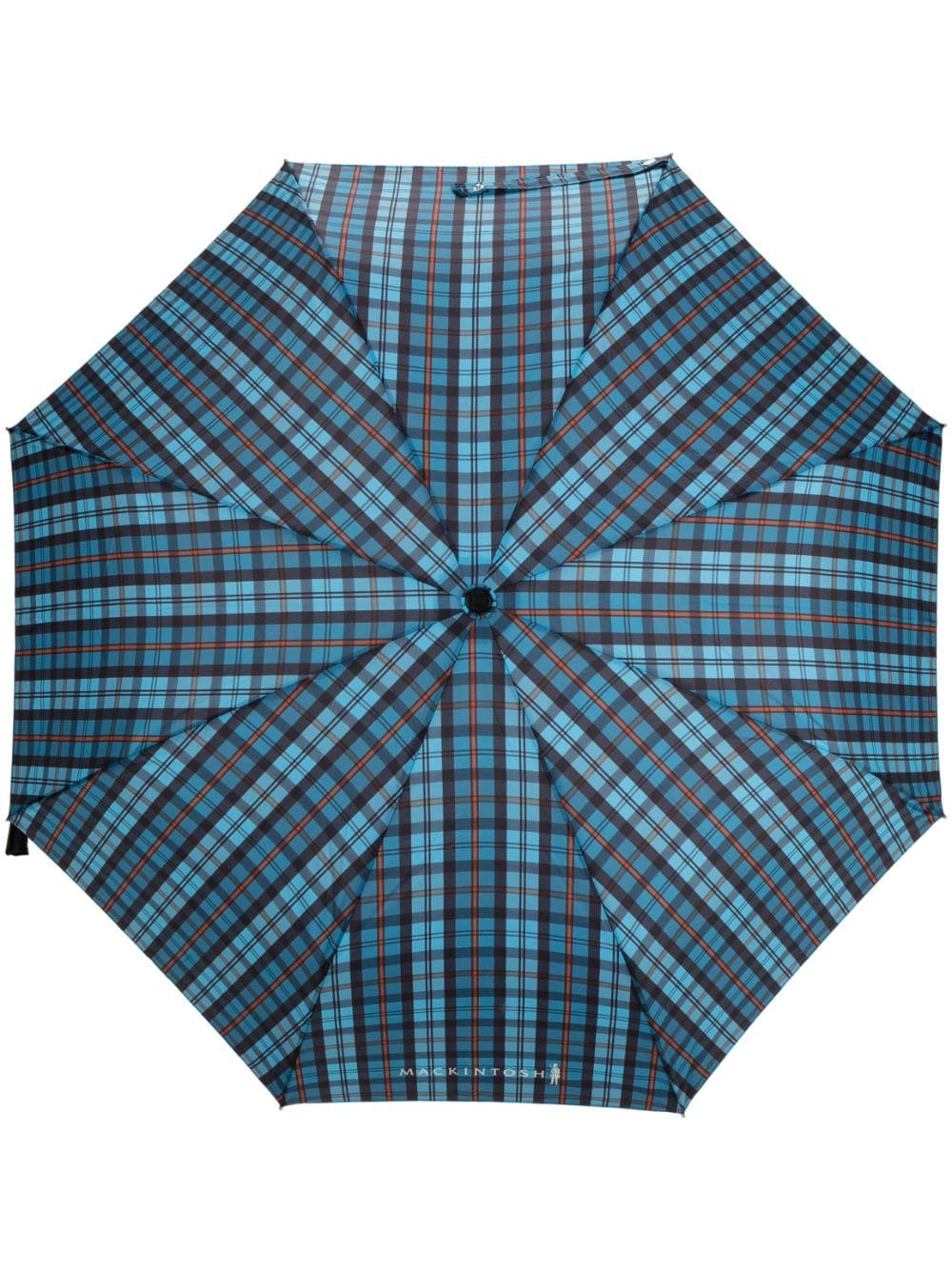 Mackintosh AYR check-pattern automatic telescopic umbrella - Blue von Mackintosh