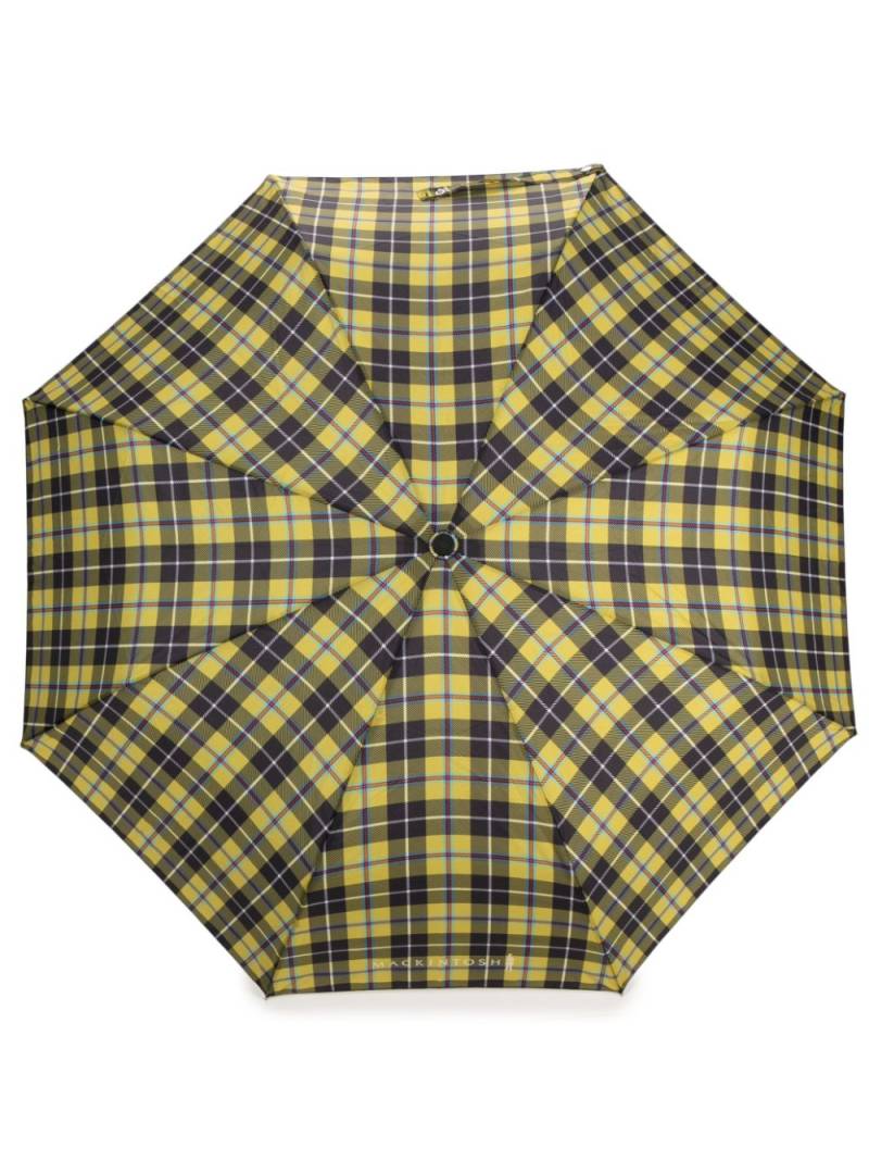 Mackintosh AYR check-pattern automatic telescopic umbrella - Green von Mackintosh