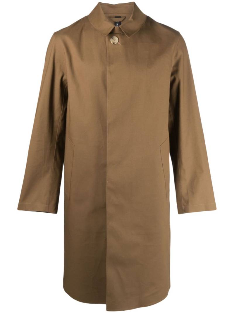 Mackintosh Dunkled button-up cotton coat - Brown von Mackintosh