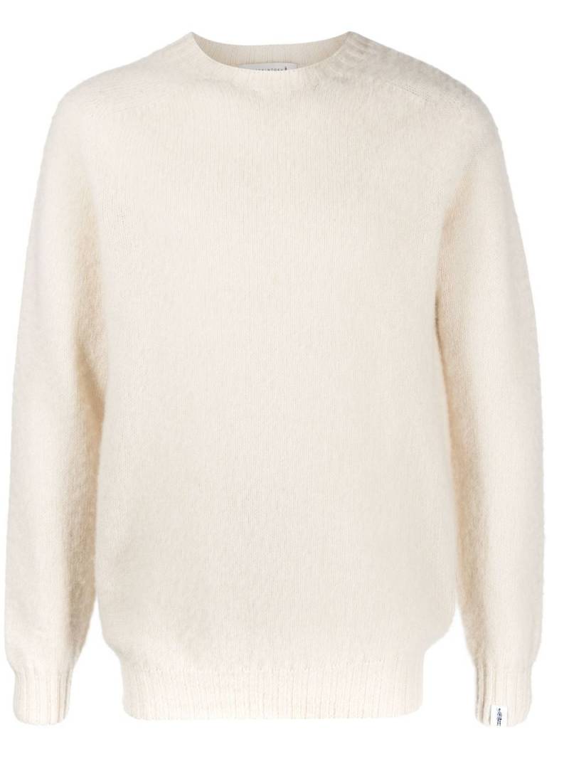 Mackintosh HUTCHINS wool crew-neck jumper - White von Mackintosh