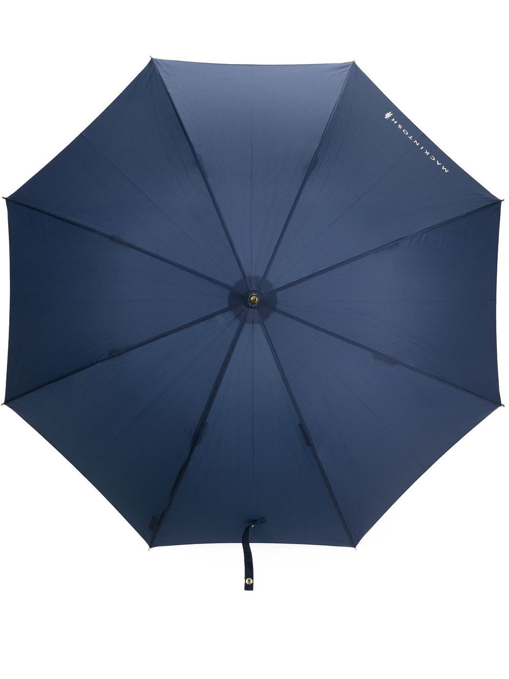 Mackintosh Heriot Whangee handle umbrella - Blue von Mackintosh