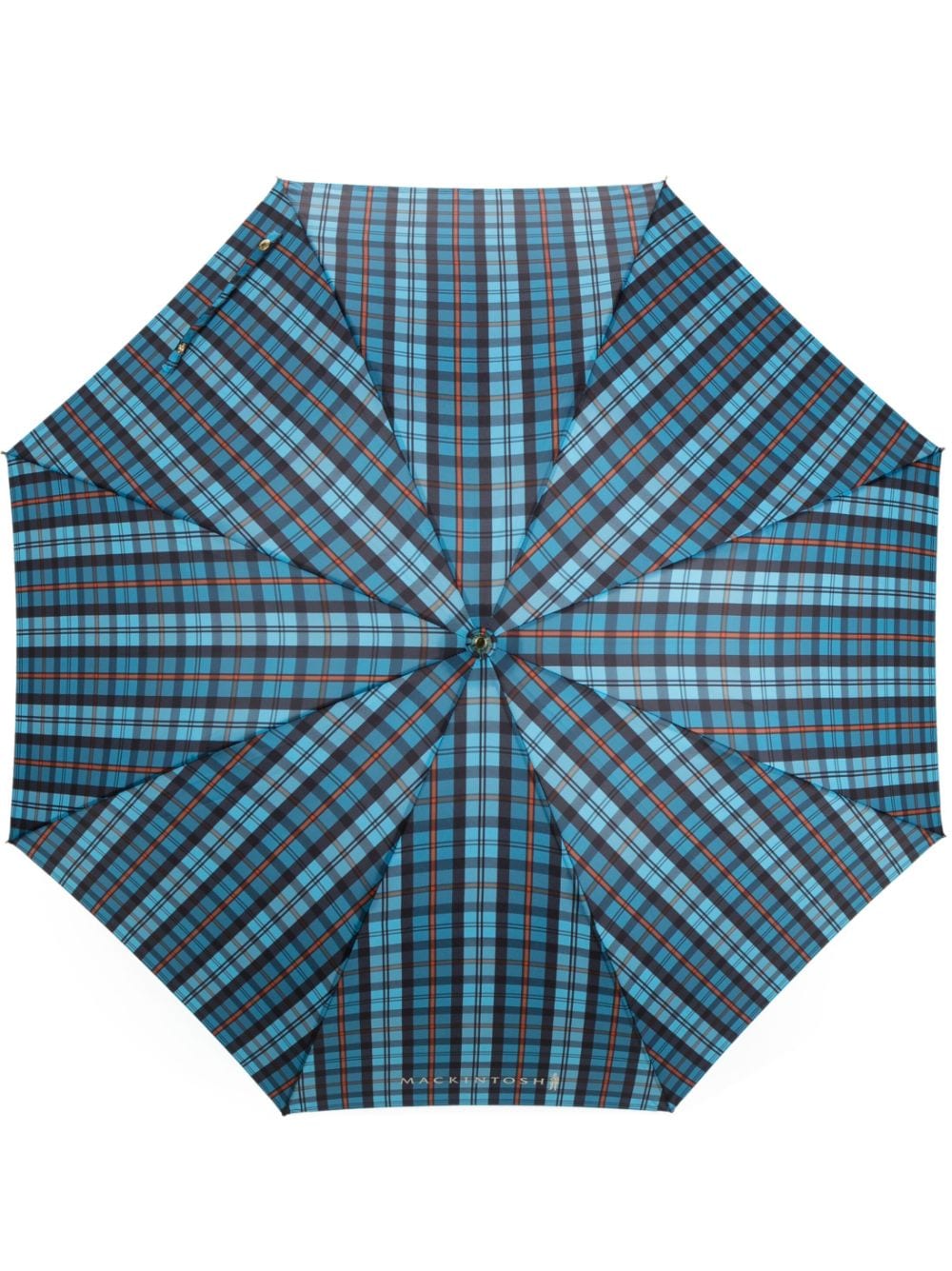 Mackintosh Heriot Whangee-handle umbrella - Blue von Mackintosh