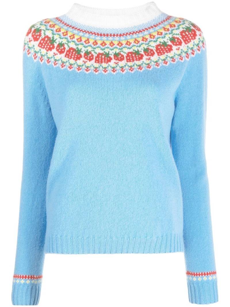 Mackintosh KELSI Fair Isle knit jumper - Blue von Mackintosh