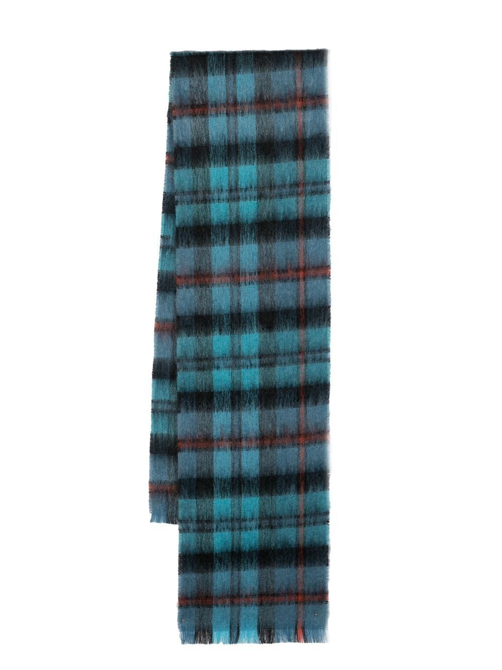 Mackintosh Mac Corquodale check-pattern scarf - Blue von Mackintosh