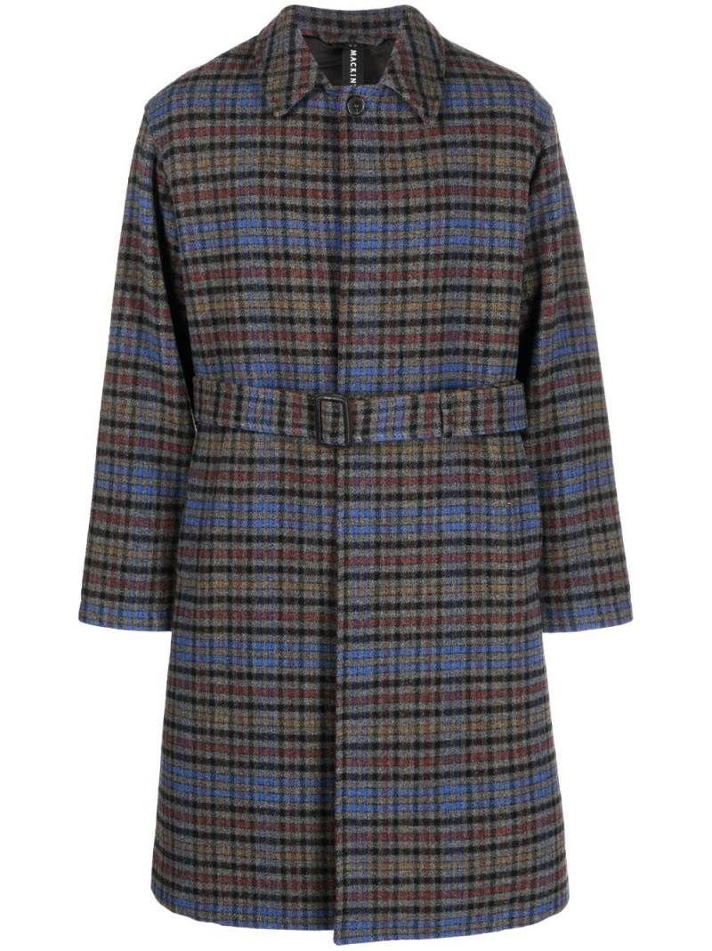 Mackintosh Milan plaid-check belted coat - Grey von Mackintosh