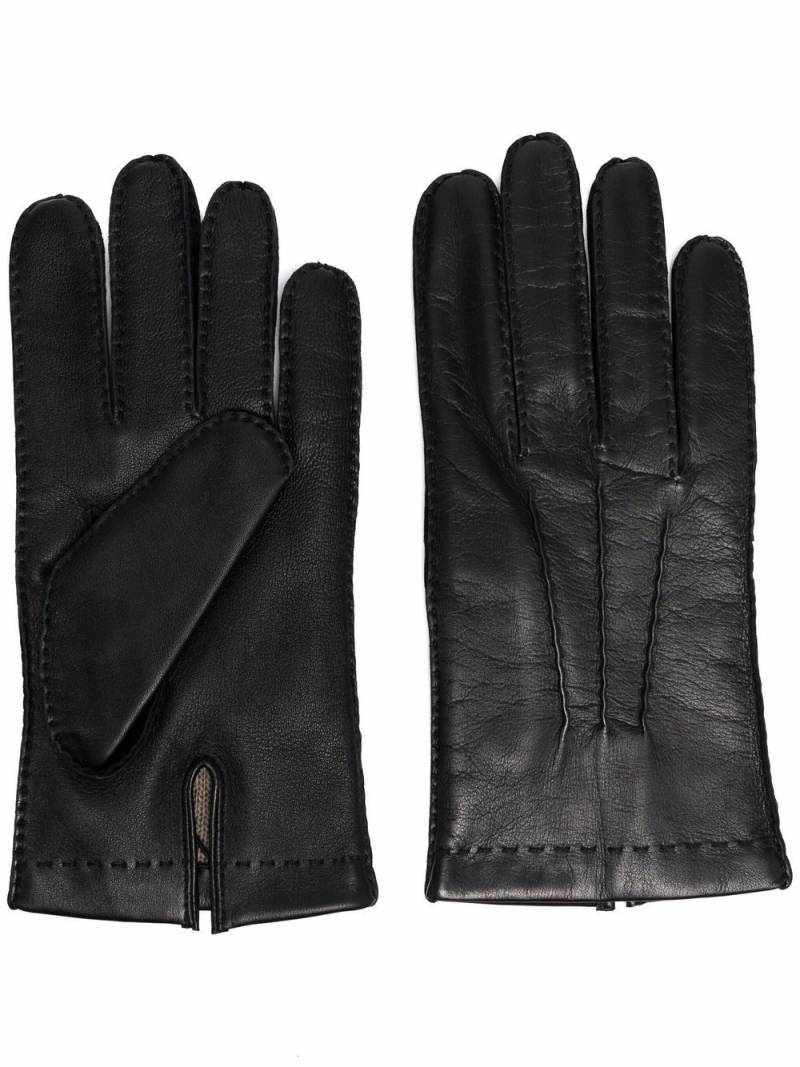 Mackintosh Shaftesbury leather gloves - Black von Mackintosh