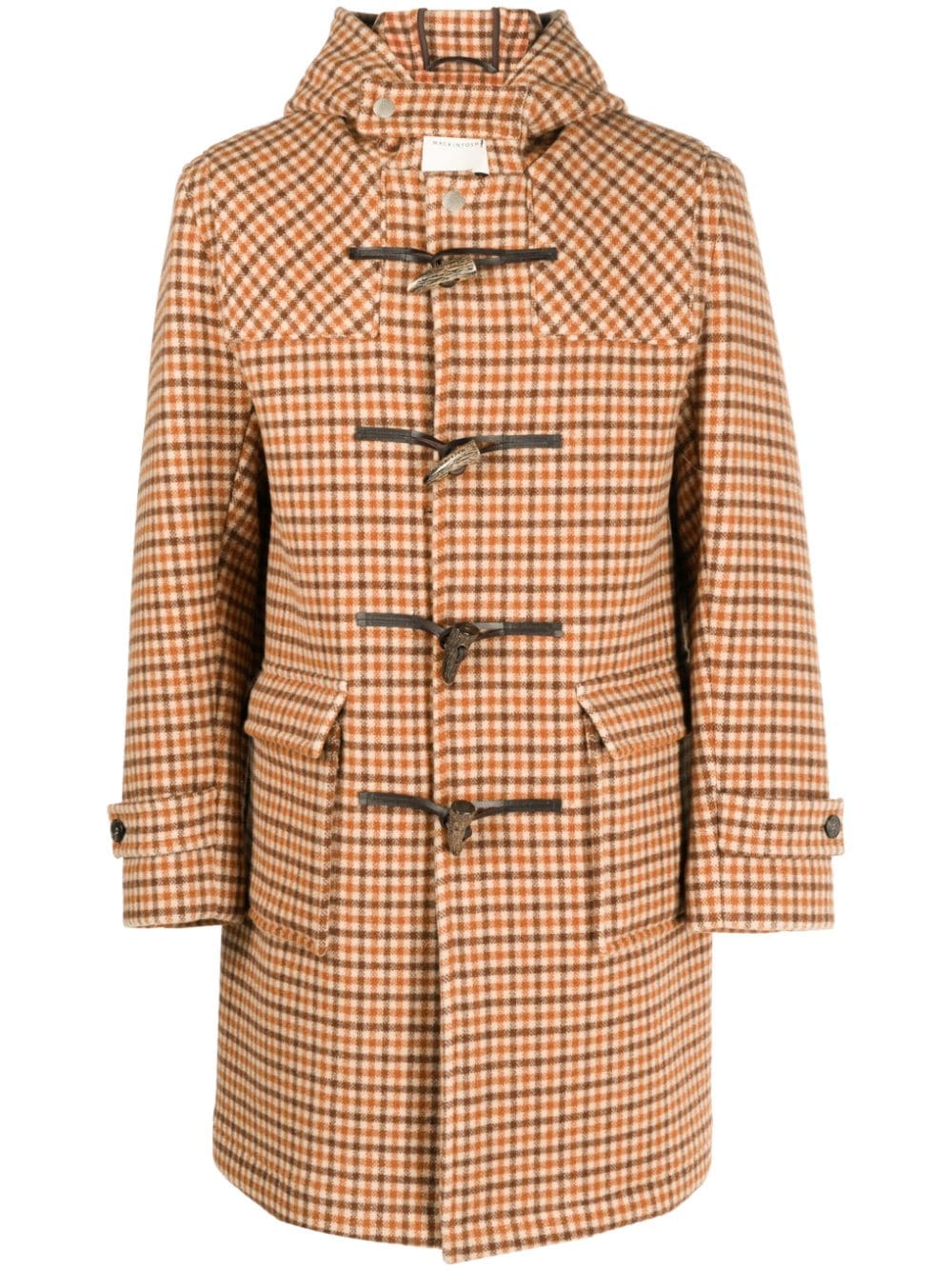 Mackintosh Weir checked wool duffle coat - Neutrals von Mackintosh