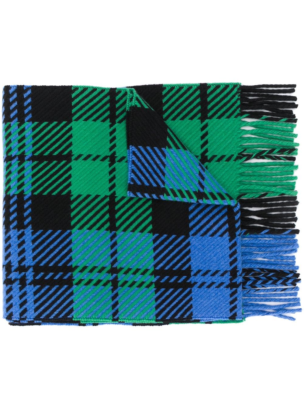 Mackintosh fringed tartan scarf - Blue von Mackintosh