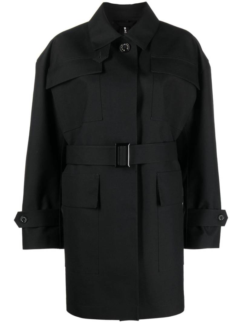 Mackintosh single-breasted belted-waist coat - Black von Mackintosh