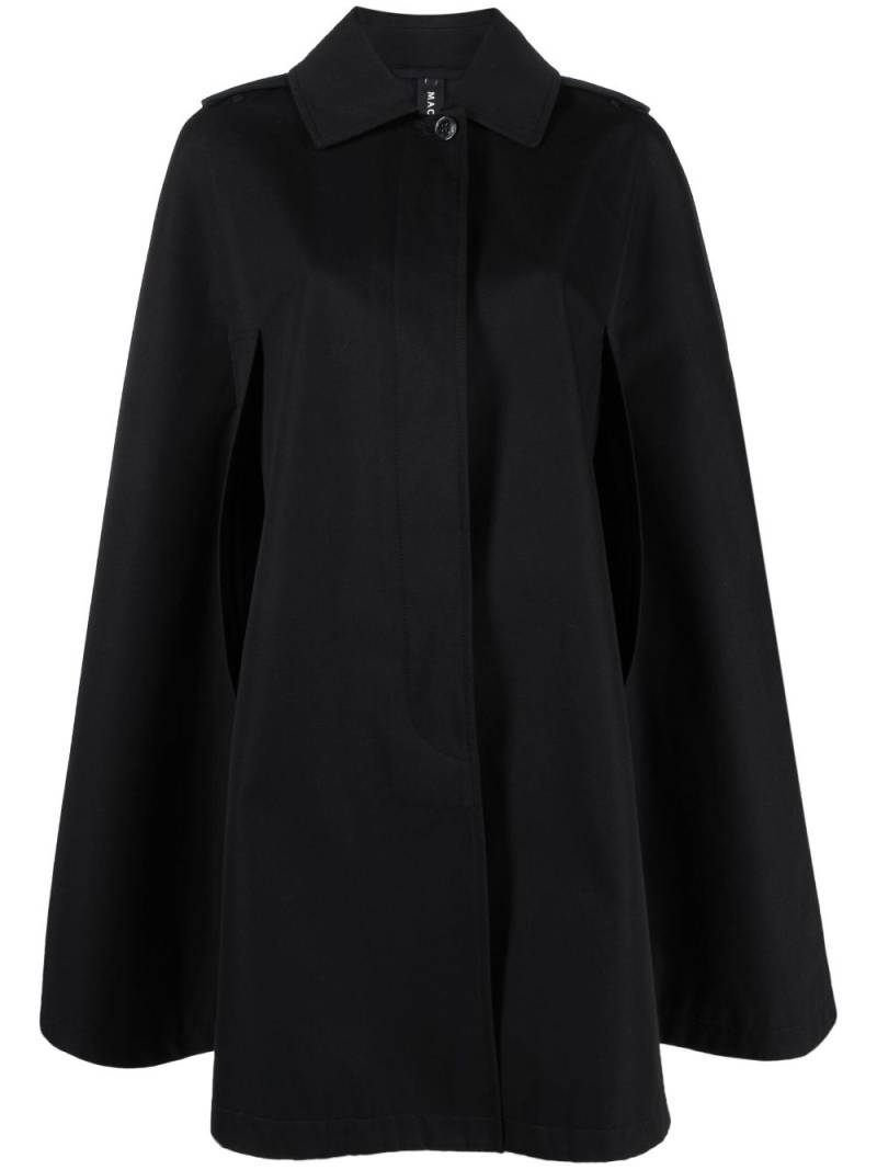 Mackintosh single-breasted button-fastening cape - Black von Mackintosh