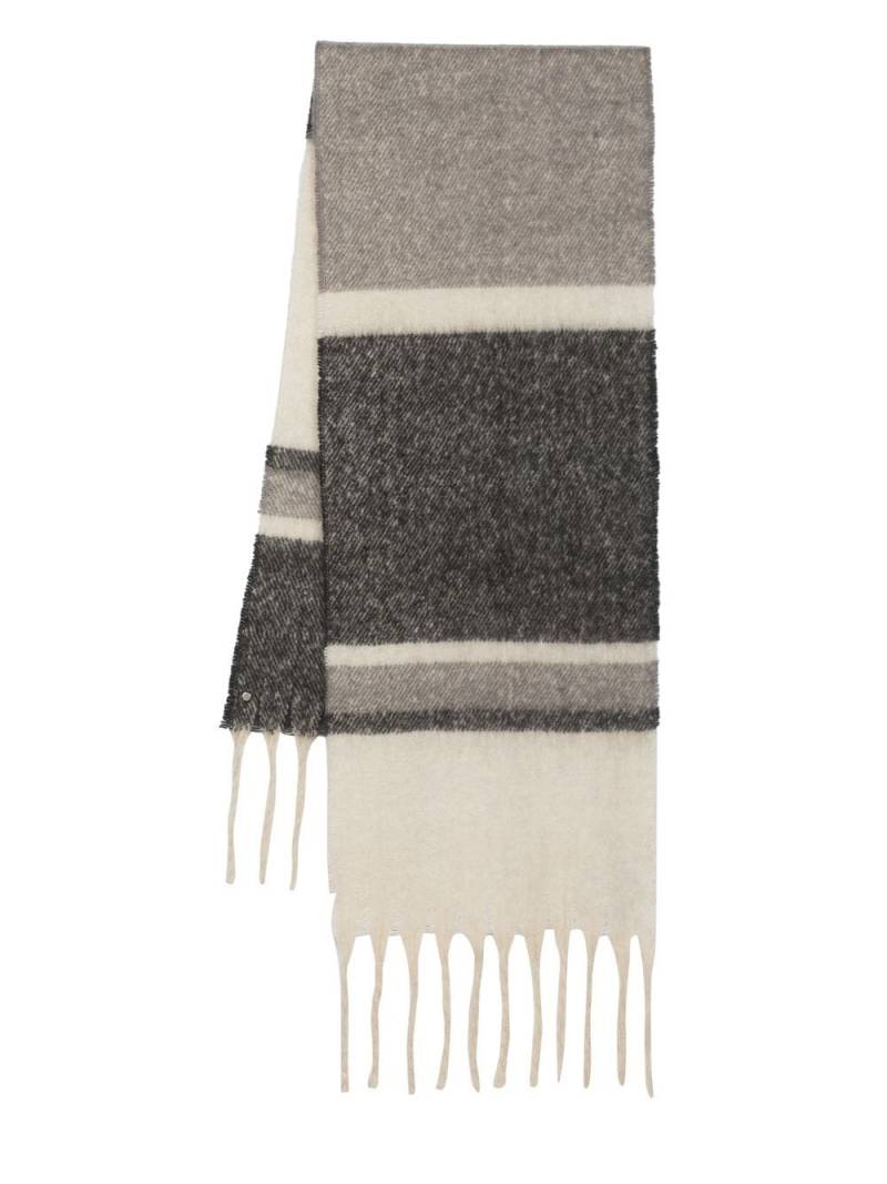 Mackintosh striped blanket scarf - Grey von Mackintosh