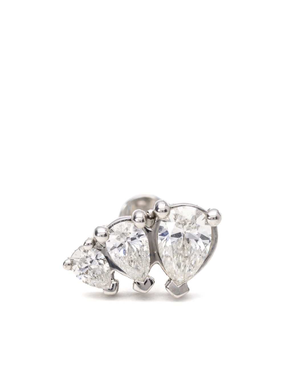 Mad Precious & Ethical 18k white gold diamond stud earring - Silver von Mad Precious & Ethical