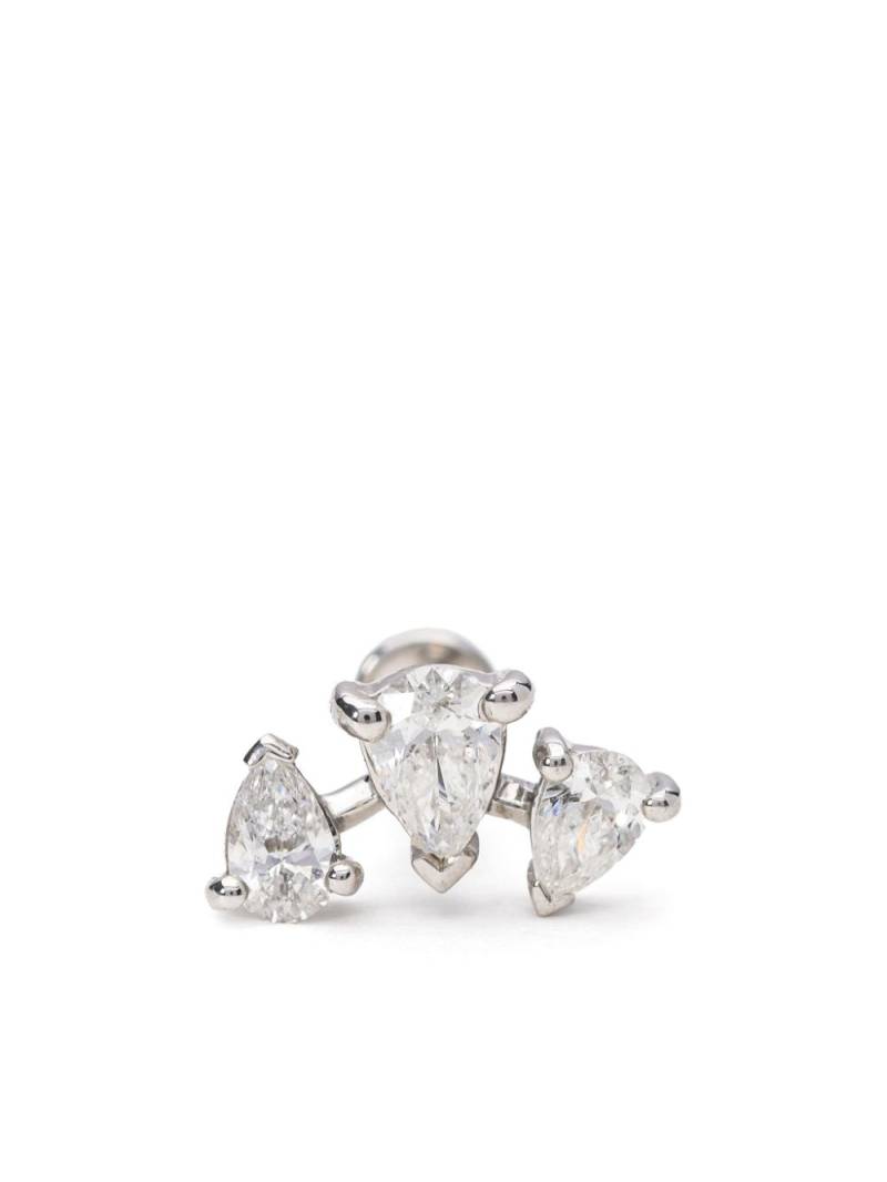 Mad Precious & Ethical 18k white gold diamond stud earring - Silver von Mad Precious & Ethical