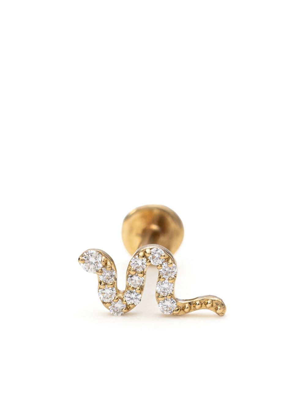 Mad Precious & Ethical 18kt yellow gold snake diamond earring von Mad Precious & Ethical