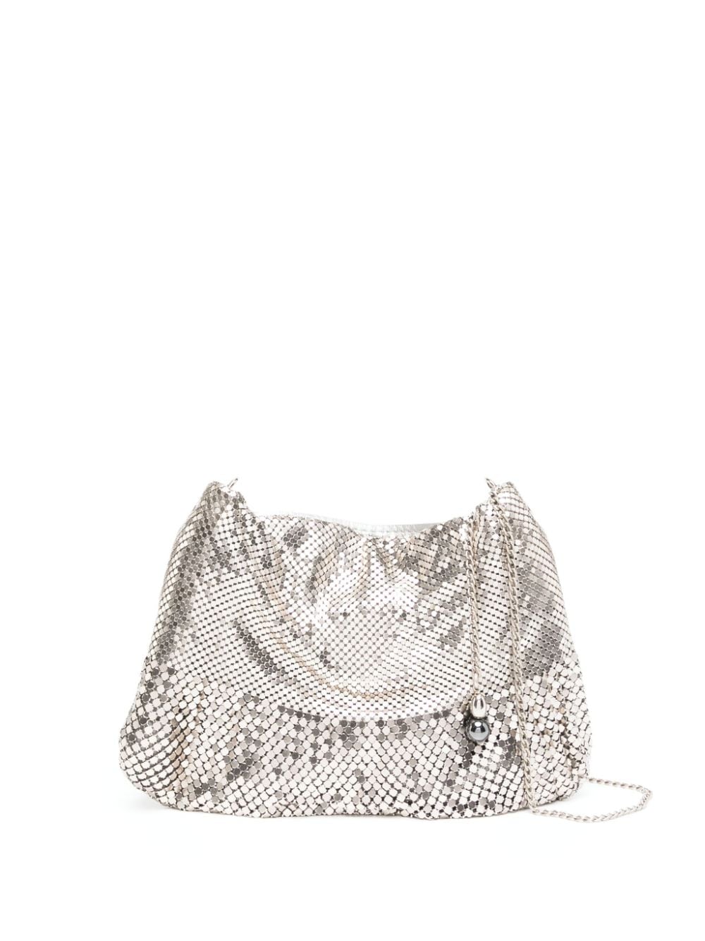 Madison.Maison Ana Disco mesh crossbody bag - Silver von Madison.Maison