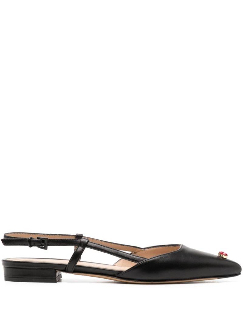 Madison.Maison Julia slingback leather pumps - Black von Madison.Maison