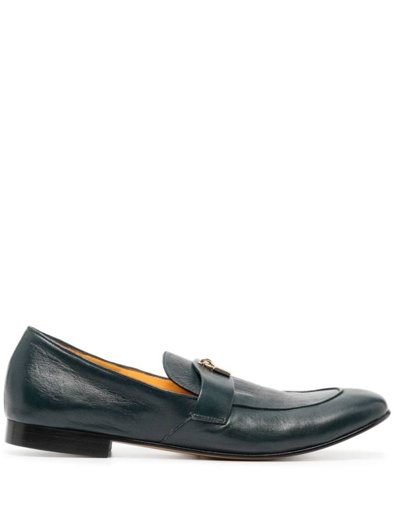 Madison.Maison Lock leather loafers - Green von Madison.Maison