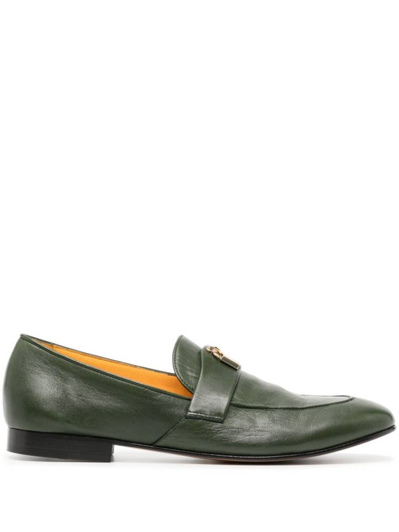 Madison.Maison Lock leather loafers - Green von Madison.Maison