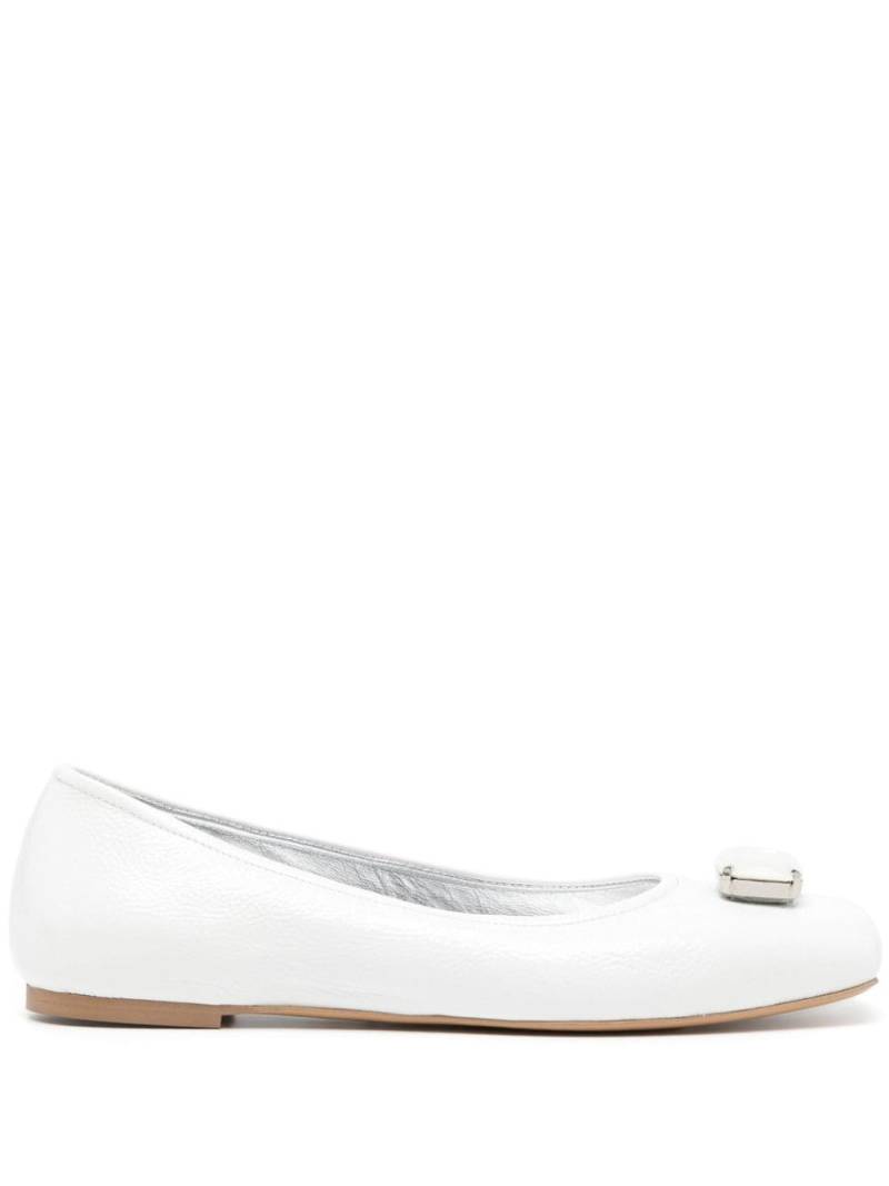 Madison.Maison Marion leather ballerina shoes - White von Madison.Maison