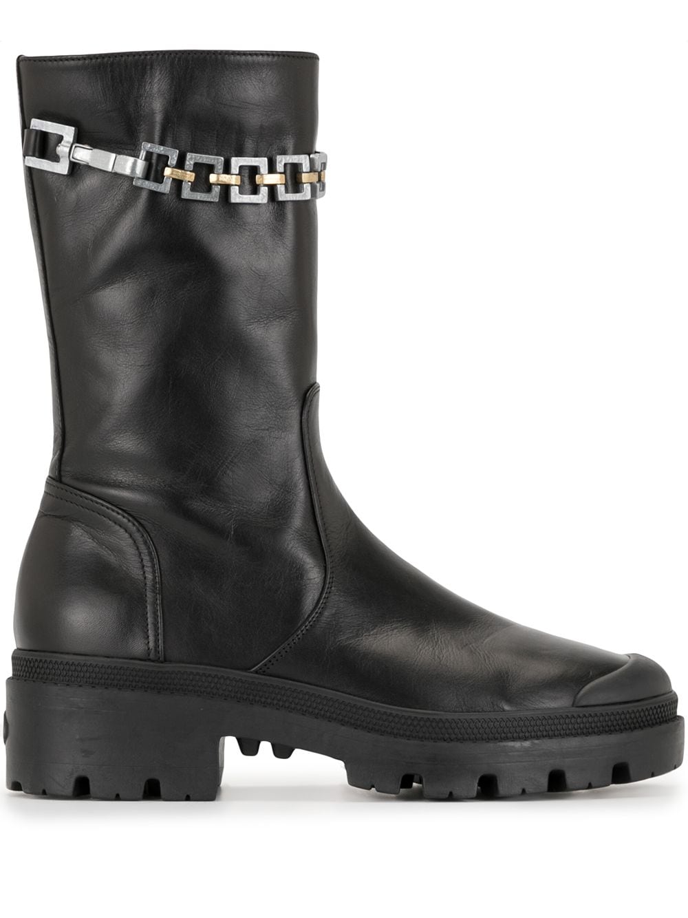 Madison.Maison chain-embellished mid-calf boots - Black von Madison.Maison