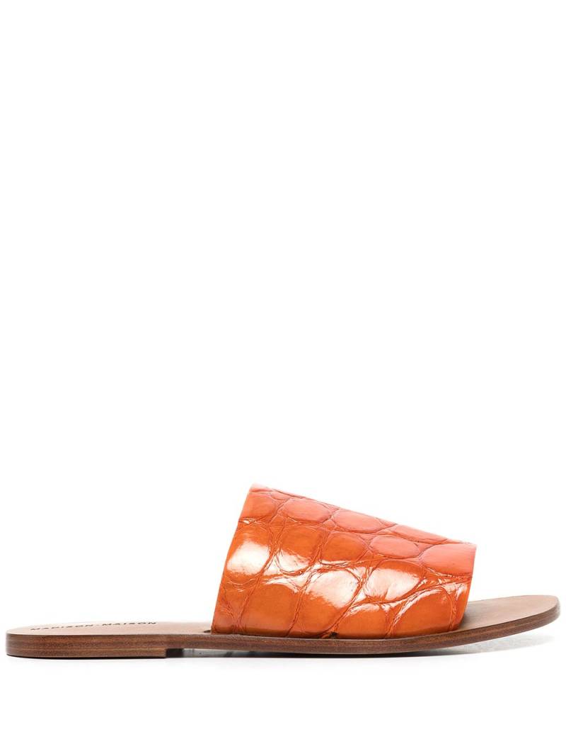 Madison.Maison crocodile-effect leather sandals - Brown von Madison.Maison