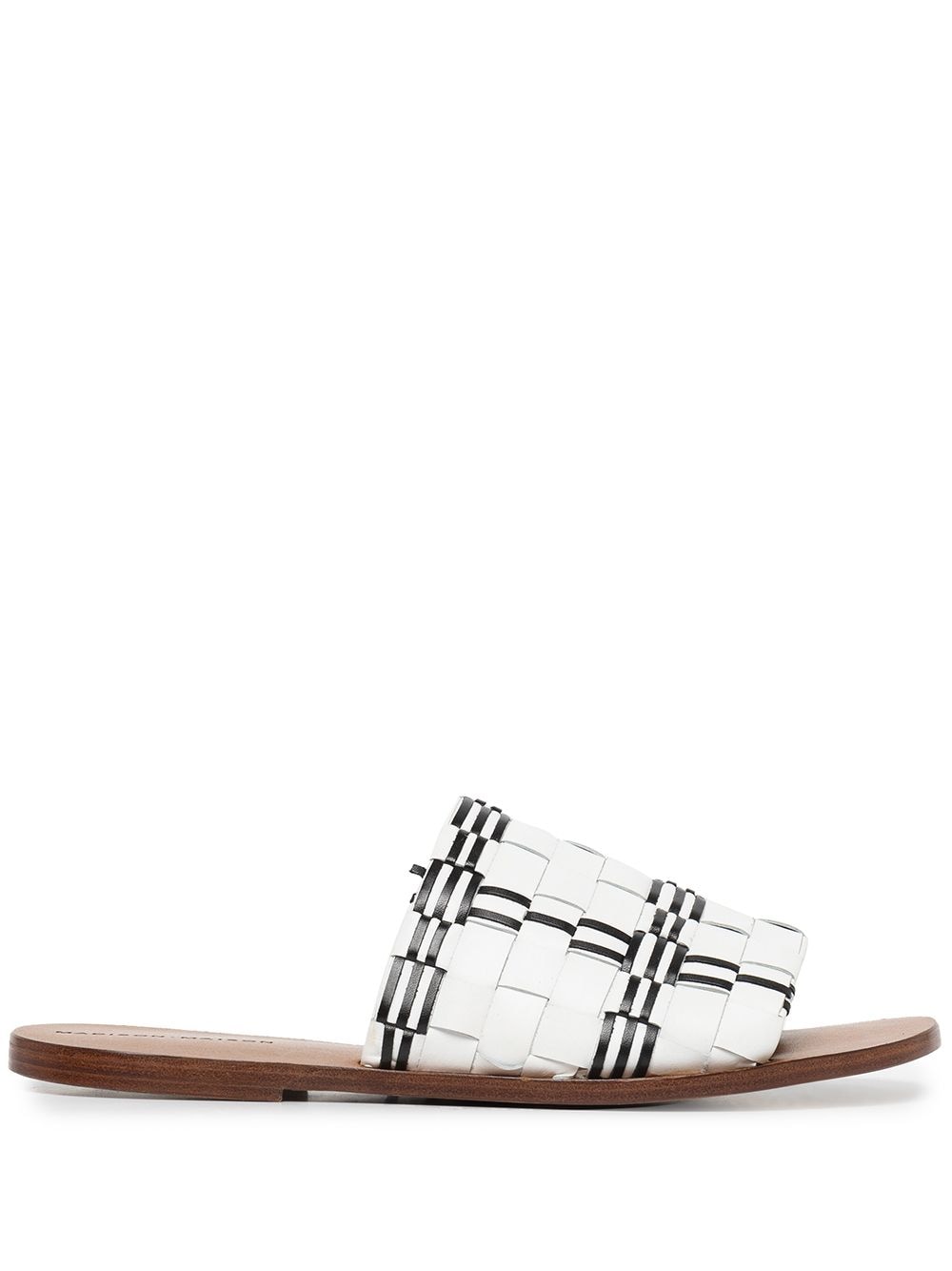 Madison.Maison interwoven leather sandals - White von Madison.Maison