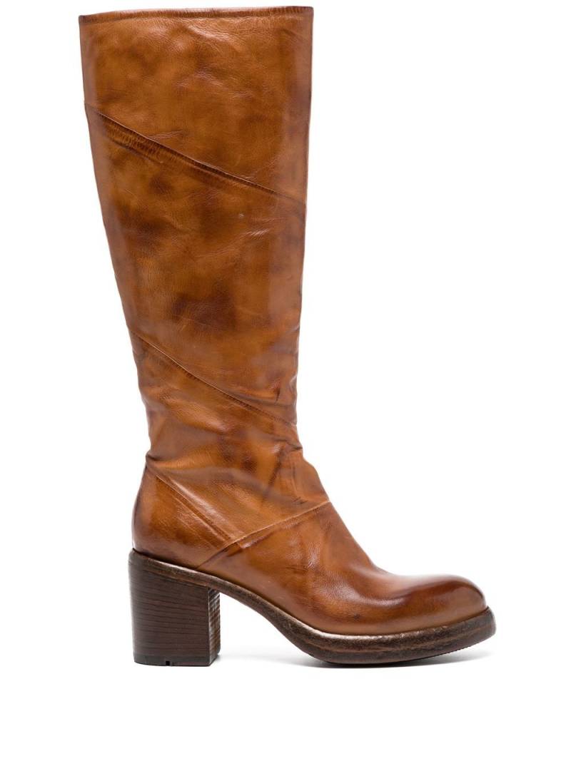 Madison.Maison knee-length mid-heel boots - Brown von Madison.Maison