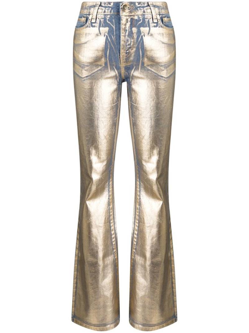 Madison.Maison metallic flared slim-cut jeans - Gold von Madison.Maison