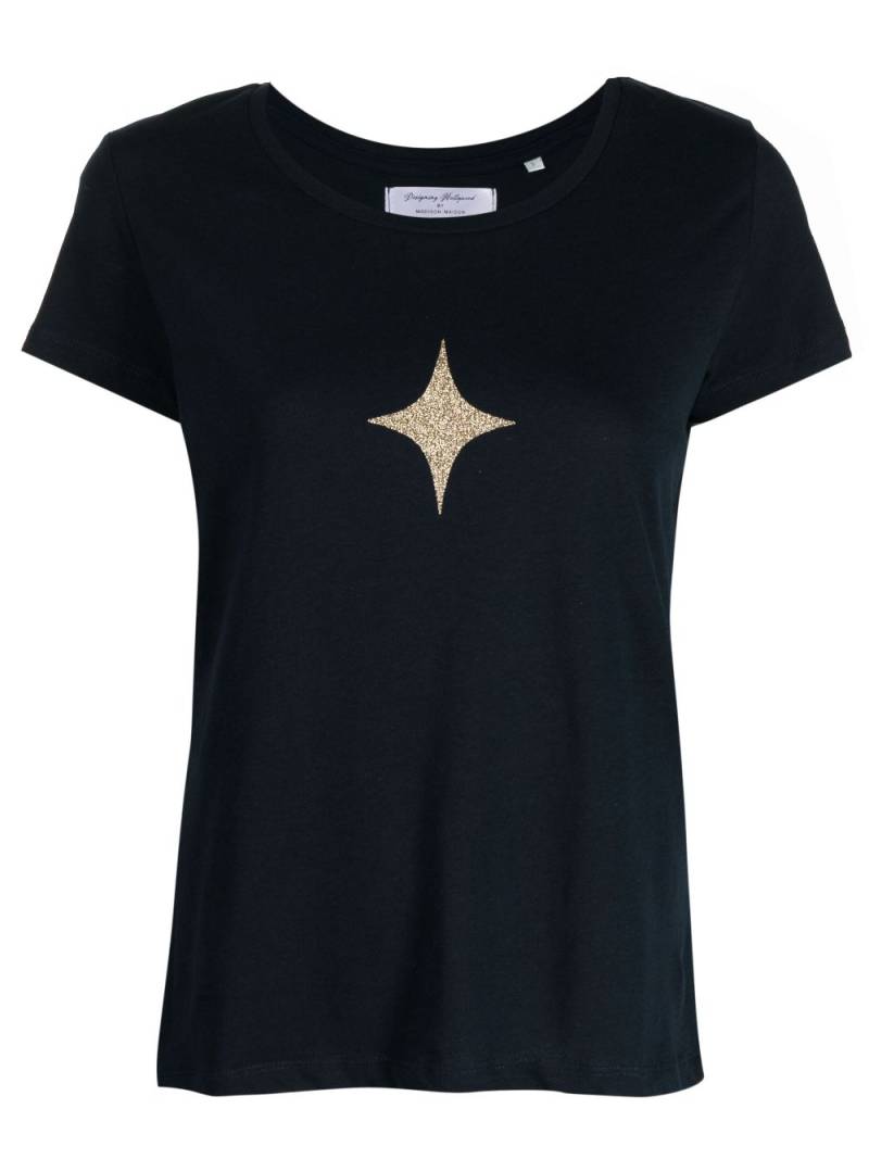 Madison.Maison star-print cotton-jersey T-shirt - Blue von Madison.Maison