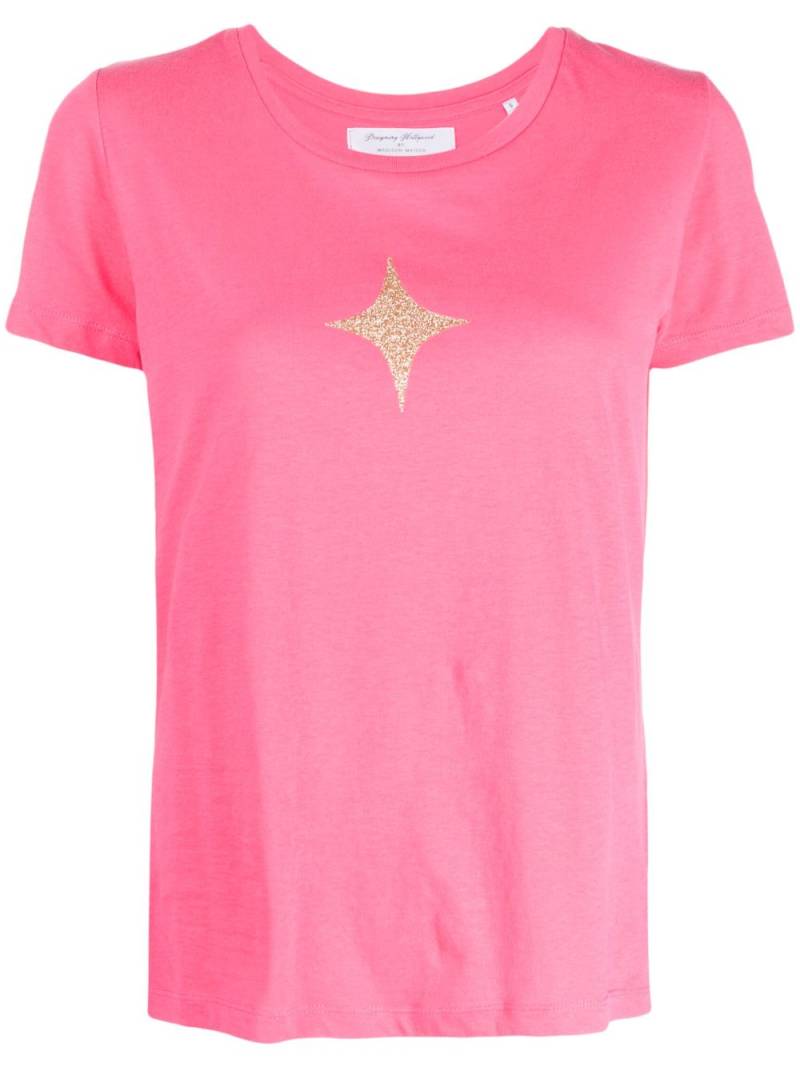 Madison.Maison star-print cotton-jersey T-shirt - Pink von Madison.Maison