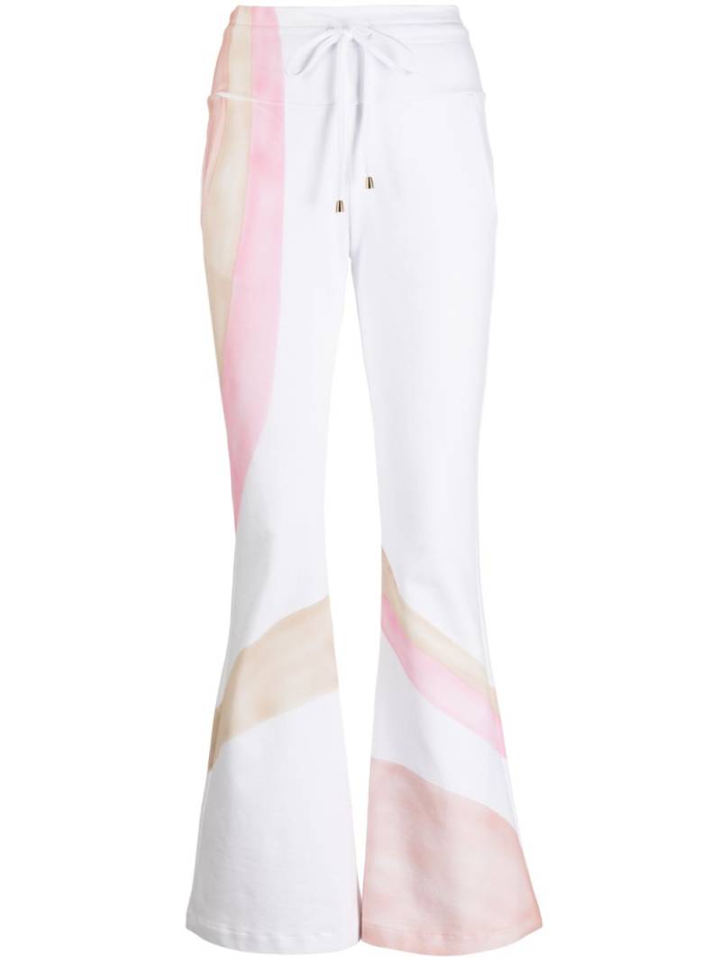 Madison.Maison x Designing Hollywood Hand-painted cotton track trousers - White von Madison.Maison