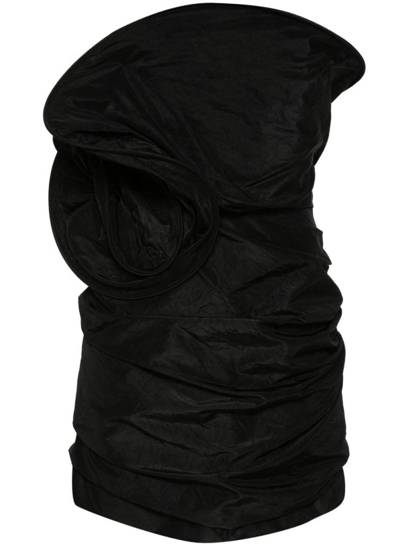 Magda Butrym 3D-rose taffeta mini dress - Black von Magda Butrym