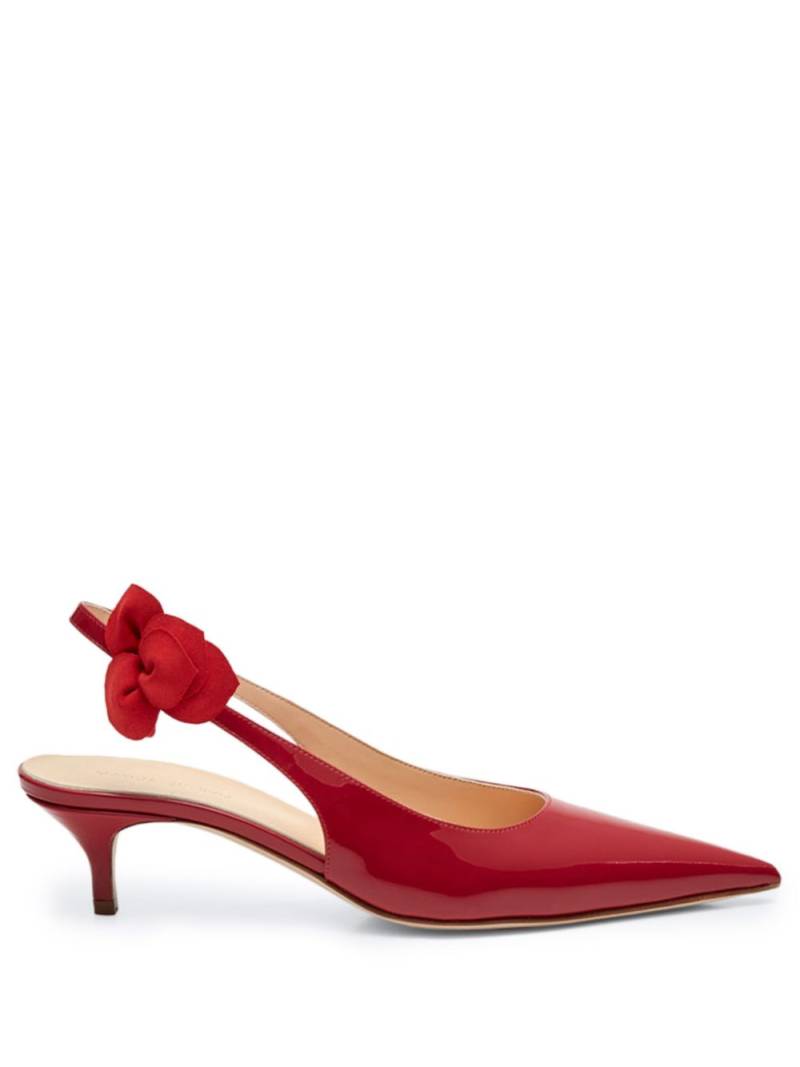 Magda Butrym 50mm rose leather slingback pumps - Red von Magda Butrym